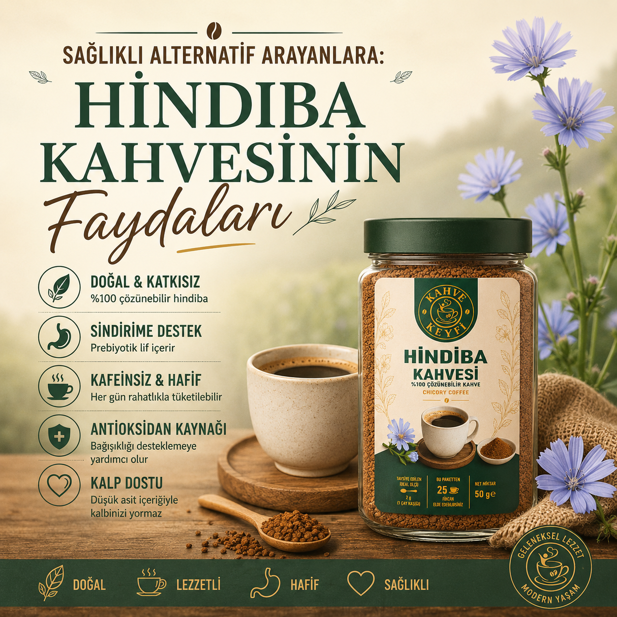 Sağlıklı Alternatif Arayanlara: Hindiba Kahvesinin Faydaları