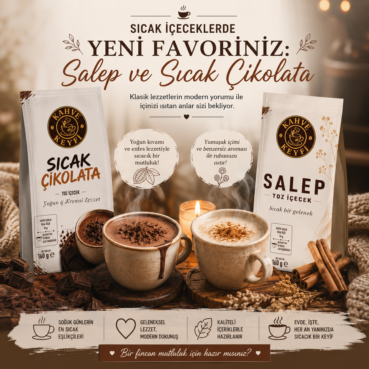 Sıcak İçeceklerde Yeni Favoriniz: Salep ve Sıcak Çikolata